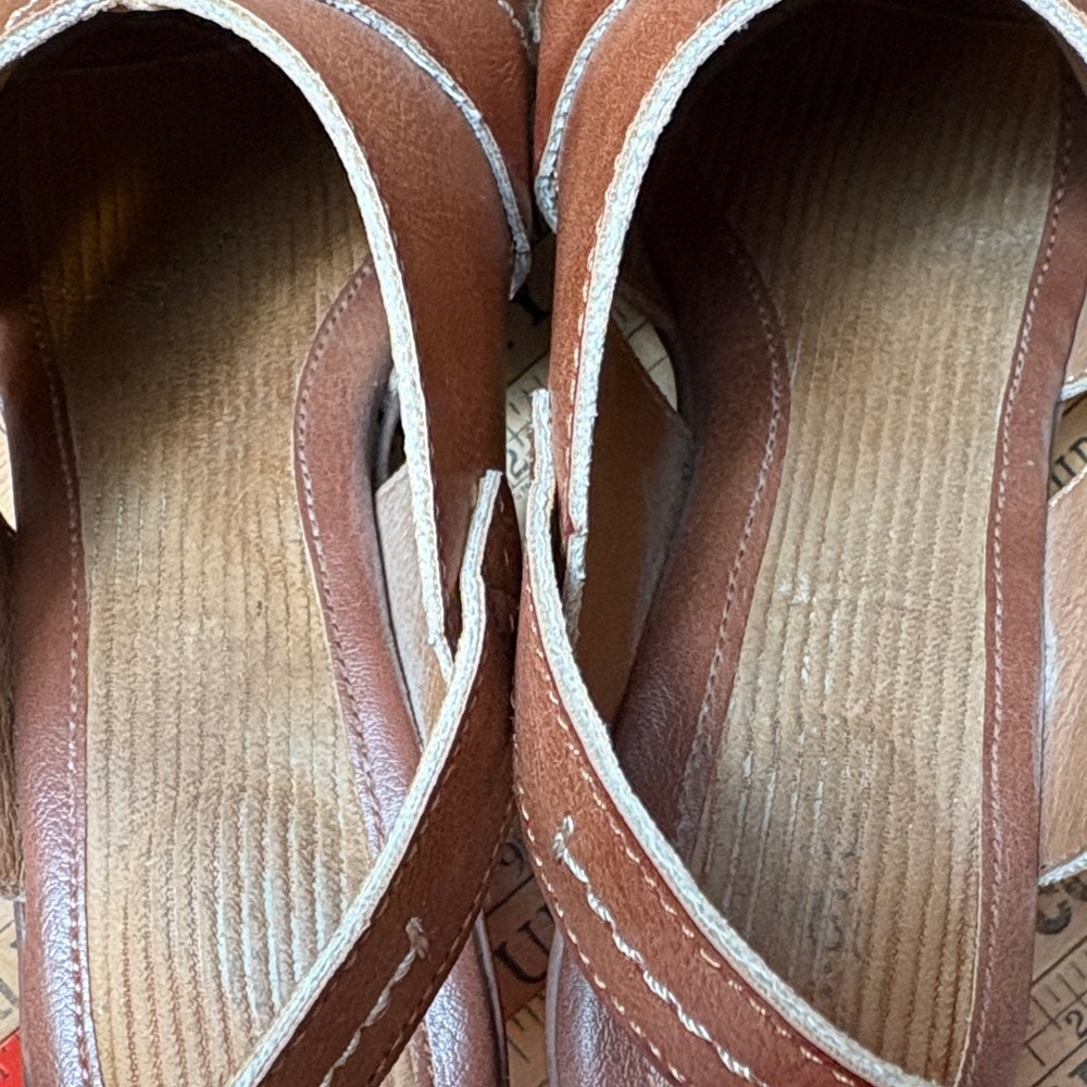 b.o.c. Tan Leather Women's Mules - Picture 6 of 8